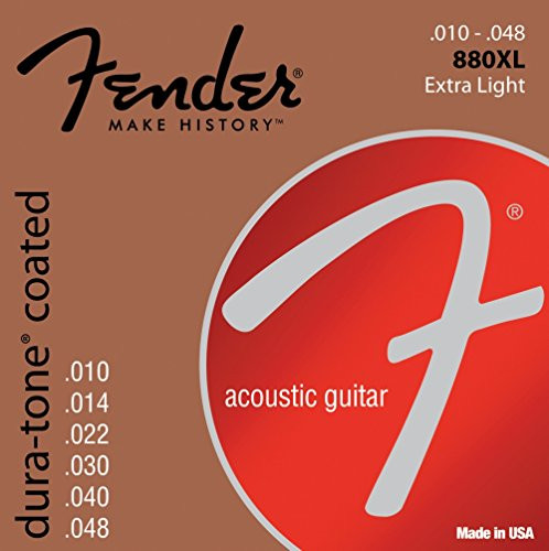 Fender 60L 0730880002 Acoustic Guitar Coated Ball End Strings  10-48