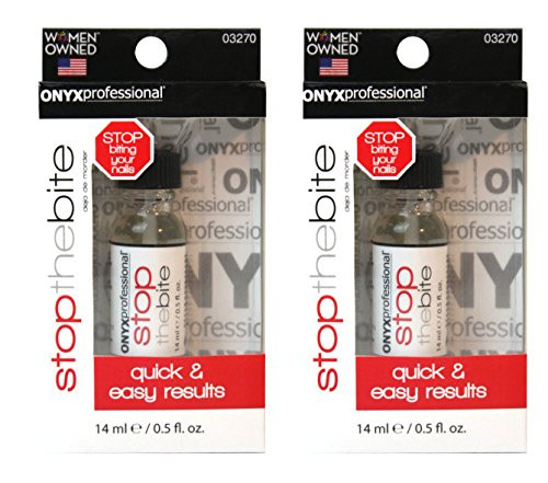 2 Pack Stop The Bite Nail Biting  and  Thumb Sucking Deterrent Nail Polish by Onyx Professional