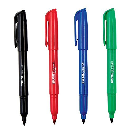 STAPLES 2072149 Duramark Permanent Markers  Fine  Assorted  8 Pk