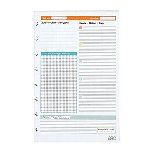 Staples Arc System Project Planner Refill Paper 5 1 2 inch x 8 1 2 inch