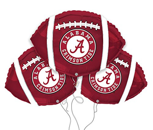 Alabama Crimson Tide College Football Mylar Balloon 3 Pack