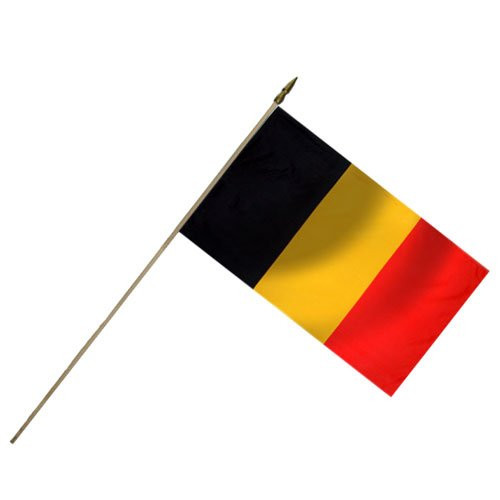American Eagle Belgium Flag 12X18 Inch Mounted E Poly