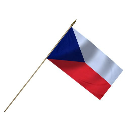 American Eagle Czech Republic Flag 12X18 Inch Mounted E Poly