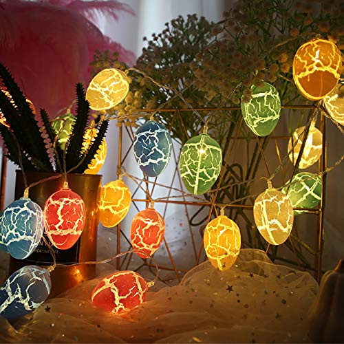 10 Easter Eggs 5Ft String Light Battery Operated Fairy String Lights with Multi-Functio Remote  Easter Eggs String Light for Easter Home Decor  Easter Party Decor  Warm White