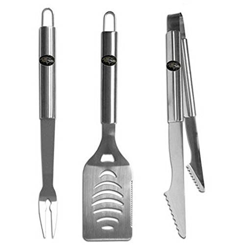 Siskiyou NFL Baltimore Ravens 3-Piece Stainless Steel BBQ Set