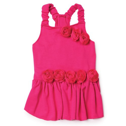 East Side Collection Polyester Spring Fling Dog Dress  XX-Small  8-Inch  Raspberry