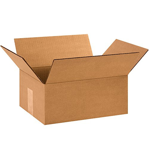Partners Brand P1295 Corrugated Boxes, 12" L x 9" W x 5" H, Kraft (Pack of 25)