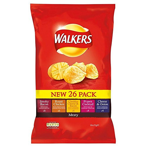 Walkers Crisps - Meaty Variety -14x25g-