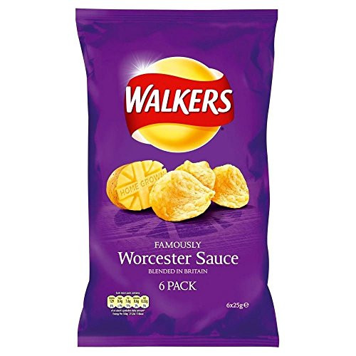 Walkers Worcester Sauce Crisps 25g x 6 per pack