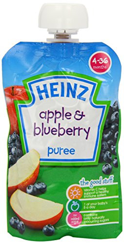 Heinz Smooth Apple  and  Blueberry 4-36 Mths 100g - Pack of 6