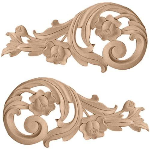 Ekena Millwork ONL11X05X01ROAL Onlay 11 1/2"W x 5 1/2"H x 1"D Alder