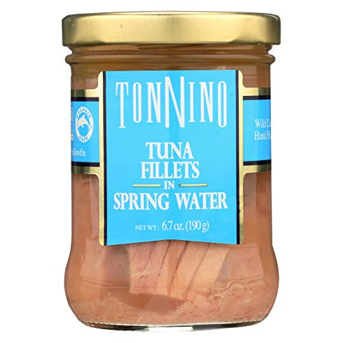 Tonnino Tuna Fillets in Spring Water  6.7 oz Jar -Pack of 2-