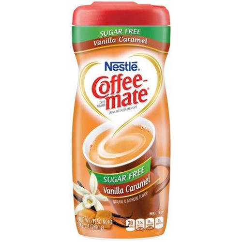 PACK OF 12 - Nestle Coffeemate Sugar Free Vanilla Caramel Powder Coffee Creamer 10.2 oz. Canister PACK OF 12 - Nestle Coffeemate Sugar Free Vanilla Caramel Powder Coffee Creamer 10.2 oz. Canister