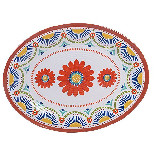 Certified International Vera Cruz Melamine Oval Platter, 18" x 13.5"
