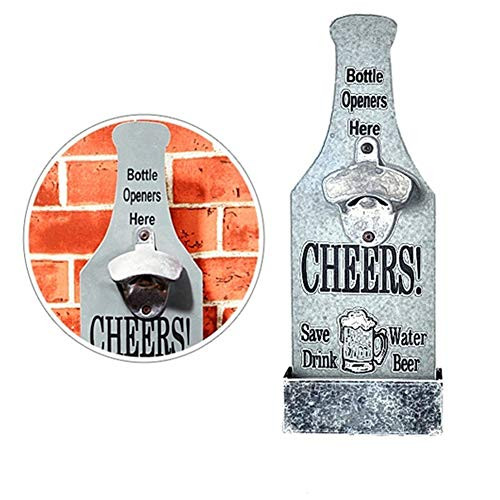 Vintage Style Beer Shaped Wall Bottle Opener Wall Mounted Bottle Openers Cap Catcher Stand-Up Wall Mounted Bottle Opener with Strong Magnetic Cap Catcher Great for Bar Party Beer Lovers Vintage Style Beer Shaped Wall Bottle Opener Wall Mounted Bottle Openers Cap Catcher Stand-Up Wall Mounted Bottle Opener with Strong Magnetic Cap Catcher Great for Bar Party Beer Lovers