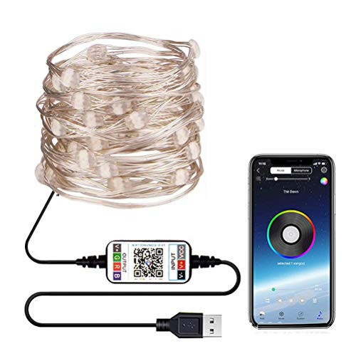Jyeep Christmas Tree Decoration Lights  LED Bluetooth Fairy Lights Smart App Controlled Christmas Lights Led String Lights for Christmas Tree Garden Decoration