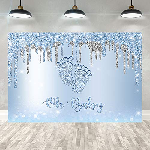 5×3ft Blue Bokeh Feet Baby Shower Backdrop Glitter Blue Silver Boy Baby Feet Photography Background Oh Baby Prince Boy Baby Shower Theme Party Banner Decorations Photo Booth Props 5×3ft Blue Bokeh Feet Baby Shower Backdrop Glitter Blue Silver Boy Baby Feet Photography Background Oh Baby Prince Boy Baby Shower Theme Party Banner Decorations Photo Booth Props