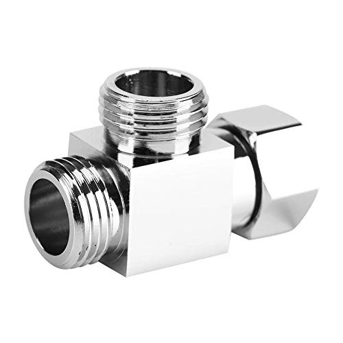 Maxmartt 3 Way Shower Diverter Valve  T Shape Brass Chrome Diverter G1 2 Adapter Value for Shower Arm Mounted