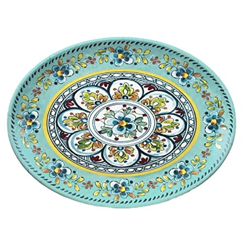 Le Cadeaux Madrid 16" Platter, Turquoise