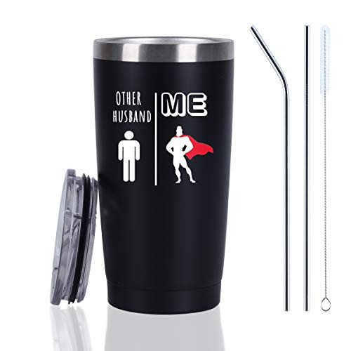 Valentine s Day for Husband Travel Tumbler  Other Husband Me Travel Tumbler  Funny Birthday for Husband Hubby him Men  20 Oz Insulated Stainless Steel Travel Tumbler