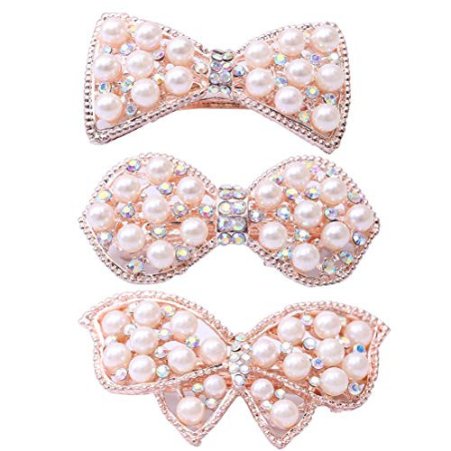 Lurrose 3pcs Pearl Drill Spring Hair Clips Pearl Barrettes Bowknot French Clip Pearl Bobby Pins Hair Clip for Girls Lurrose 3pcs Pearl Drill Spring Hair Clips Pearl Barrettes Bowknot French Clip Pearl Bobby Pins Hair Clip for Girls
