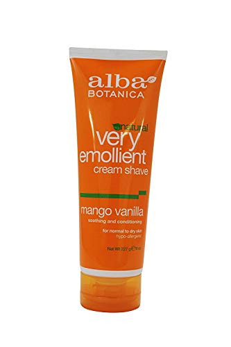 Alba Botanica Very Emollient Cream Shave  Mango Vanilla 8 oz - Pack of 3-