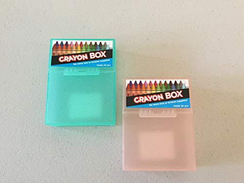 2 Crayon Boxes. No More Lost or Broken. Holds 24 pcs Each Box.