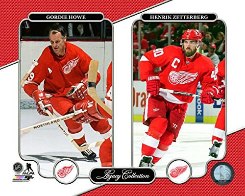 Gordie Howe  and  Henrik Zetterberg Detroit Red Wings NHL Photo -Size  8 inch x 10 inch-