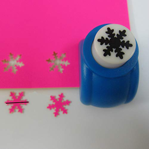 Kubert 3PCS 12mm Mini Paper Craft Punches  Colorful Crafts Puncher Paper Scrapbooking Punches Craft DIY Printing Shaper Puncher -Snowflake-