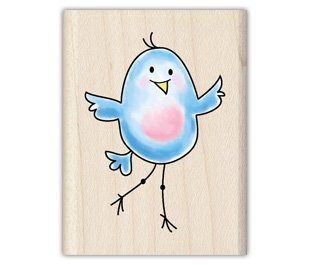 CUTE CHICK Mounted Rubber Stamp InkaDinkaDo