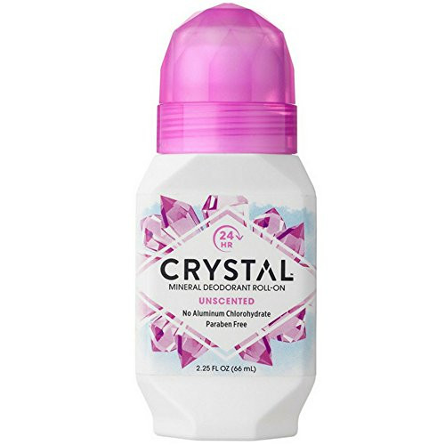 Crystal Mineral Body Deodorant Roll-On  Unscented 2.25 oz - Pack of 6-