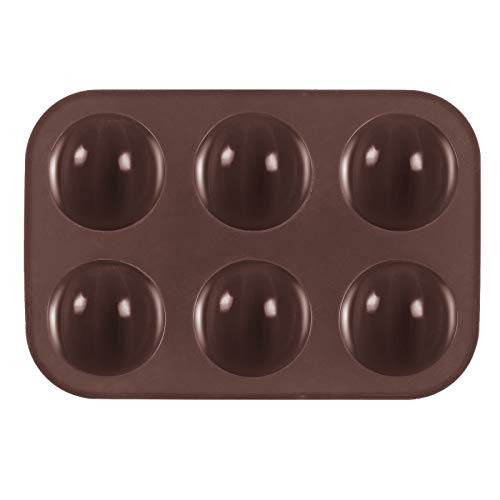 Choola 6-Cavity Semi Sphere Silicone Cake Baking Mold  Chocolate Bomb Baking Mold for Making Hot Chocolate Bomb  Cake  Jelly  Dome Mousse