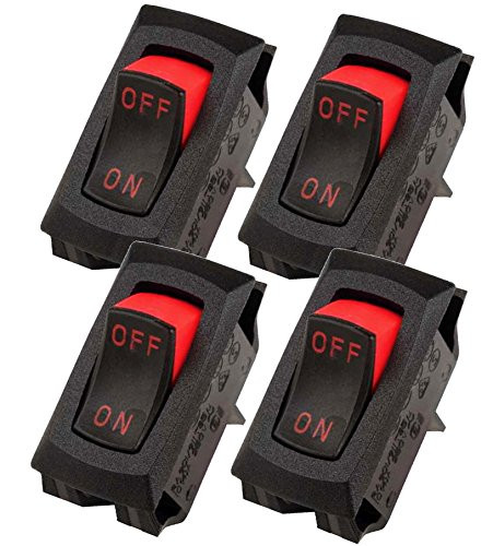 - PACK OF 4- Carling Technologies Switch Rocker RA911-VB-B-1-V OFF None ON SPST Quick Connect Curved Rocker 16A 2