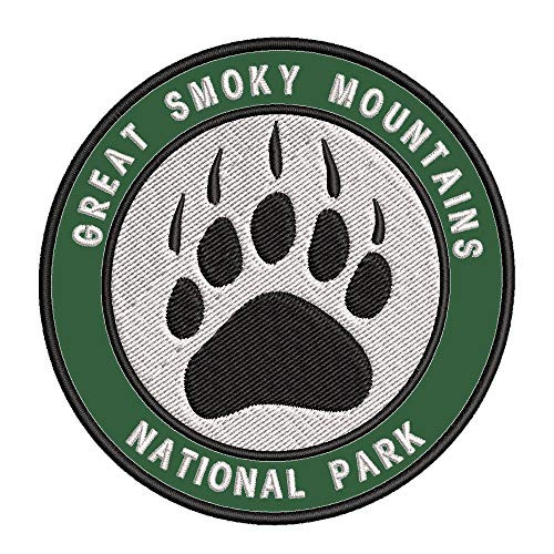 Great Smoky Mountains National Park Bear Claw Embroidered Premium Patch DIY Iron-on or Sew-on Decorative Badge Emblem Vacation Souvenir Travel Gear Clothes Appliques Wildlife Explore Nature