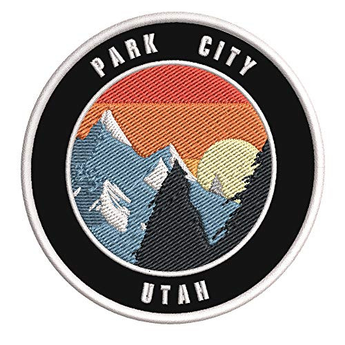 Park City  Utah Ski Restort Mountain Embroidered Premium Patch DIY Iron-on or Sew-on Decorative Badge Emblem Vacation Souvenir Travel Gear Clothes Appliques