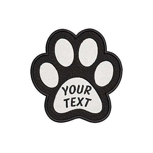 Custom Personalized Your Name Dog Paw Embroidered Premium Patch DIY Iron-on or Sew-on Decorative Badge Emblem Vacation Souvenir Travel Gear Clothes Appliques