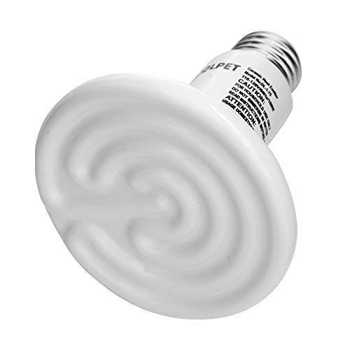 COOLPET Ceramic Heat Lamp Infrared Reptile Emitter Bulb 100W for Pet Coop Heater Chicken Lizard Turtle Brooder Aquarium Snake 1 Pack