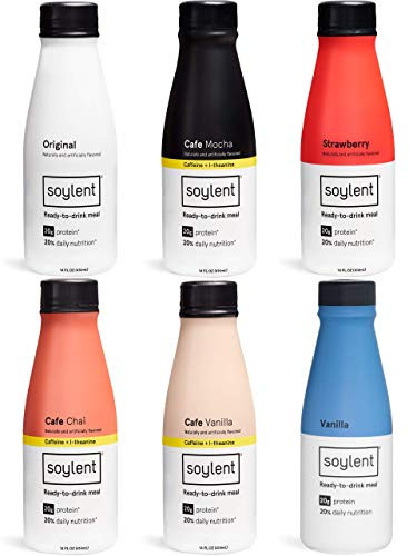 Soylent Plant Protein Meal Replacement Shake  20g Protein  6 Flavor Variety Pack -6 Pack-