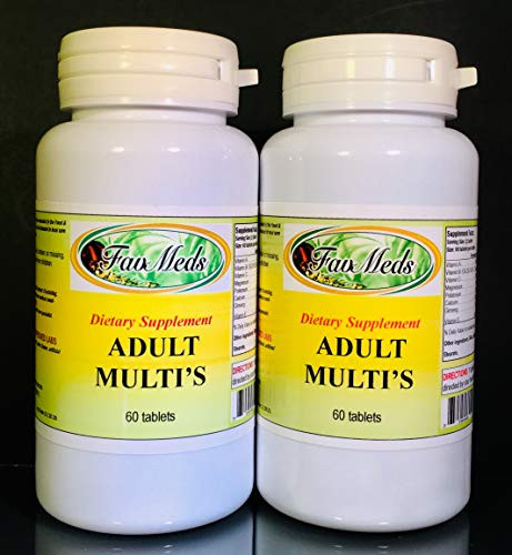 Adult Multi-Vitamins  Multivitamins  Made in USA - 120 -2x60- Capsules