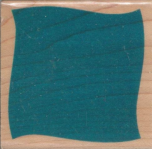 Tweaked Square Wood Mounted Rubber Stamp -H4661-