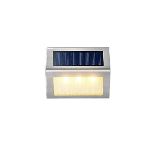 Ynccgo Solar Powered Outdoor Fence Lights  Solar Powered Deck Lights Waterproof Stairs Light Stainless Steel Security Wall Lamps for Step Walkway Patio Garden Pathway