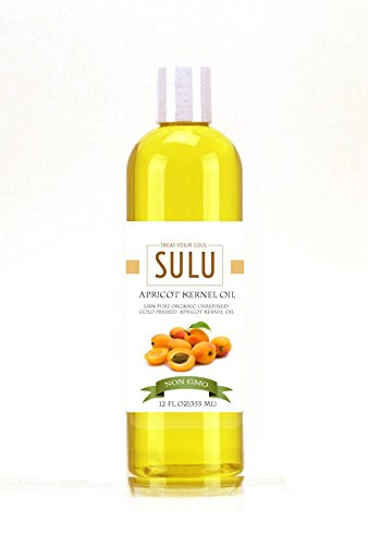 All Natural 100 percent  Pure Organic Unrefined Apricot Kernel Oil -8 oz-