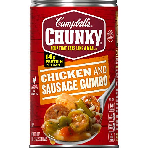 Campbell s Chunky Soup Grilled Chicken and Sausage Gumbo 18.8 Ounce -Pack of 12- Campbell s Chunky Soup Grilled Chicken and Sausage Gumbo 18.8 Ounce -Pack of 12-