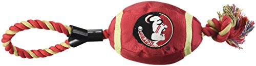 Pet Goods Florida State Seminoles Football with Rope Toy