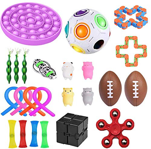 Fidget Toy Pack 24 Pcs Fidget Toy Set Cheap Sensory Toys for Kids Adults Stress Relief and Anti-Anxiety Tools Bundle Sensory Toys Set Sensory Therapy Toys for ADHD Autism Stress Anxiety -24pcs- Fidget Toy Pack 24 Pcs Fidget Toy Set Cheap Sensory Toys for Kids Adults Stress Relief and Anti-Anxiety Tools Bundle Sensory Toys Set Sensory Therapy Toys for ADHD Autism Stress Anxiety -24pcs-