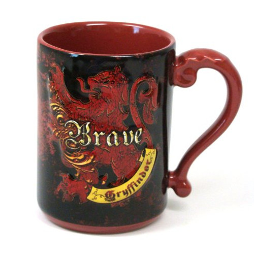 Wizarding World Harry Potter Gryffindor House Crest Attribute Brave Coffee Tea Mug Exclusive - NEW Wizarding World Harry Potter Gryffindor House Crest Attribute Brave Coffee Tea Mug Exclusive - NEW