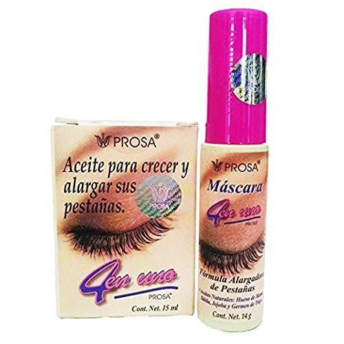 2 Pack-Prosa Mascara For Enlarging Eyelashes 1 rimel con aceite de mamey oil Enlarging Eyelashes