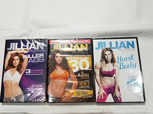 Fit For Life LLC 3 Pack Jillian Michaels Hard Body  Ripped in 30  Killer Abs