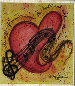 The Magic Of Music Wood Mounted Rubber Stamp