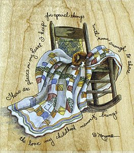 Places in My Heart Wood Mounted Rubber Stamp